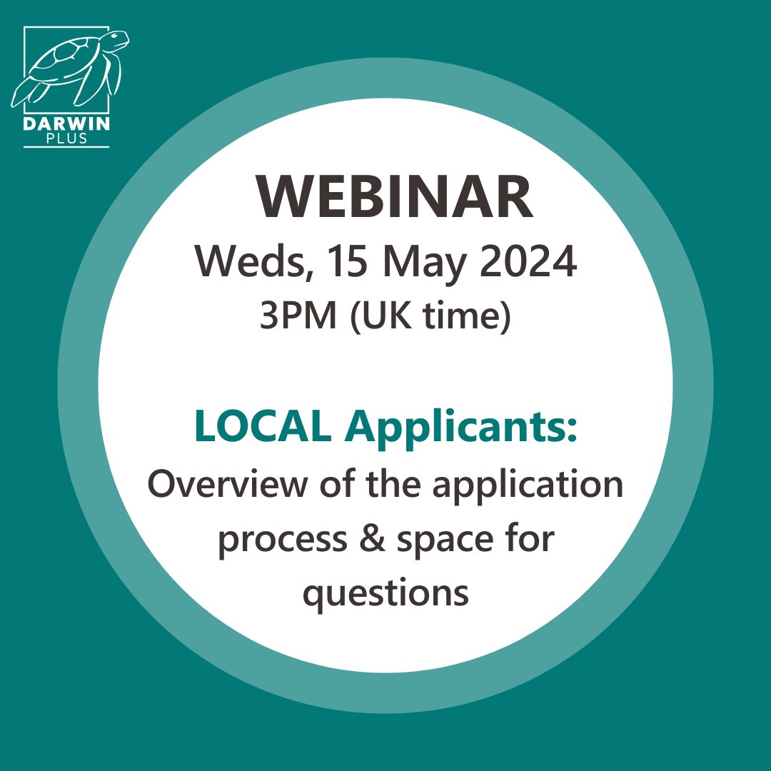 📢#DarwinPlus Local training session announcement! On Wednesday 15 May🗓️ we will be running a training webinar to support applicants. To understand the essentials of a good application, sign up via the link👇 loom.ly/tu2AoDI #UKOverseasTerritories @JNCC_UK @DefraGovUK