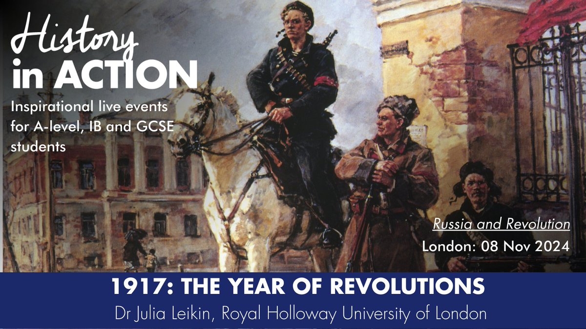 Join us for '1917:The Year of Revolutions', an exciting exploration of the political, social and cultural developments which took place in Russia in 1917, presented by historian Dr Julia Leikin.