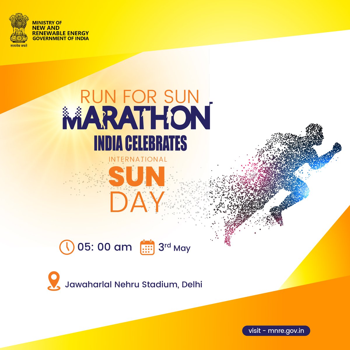 Fuel your run with sun’s energy! Join the “Run for Sun” Marathon and celebrate International Sun-Day with us. Sign up for PM – Surya Ghar: Muft Bijli Yojana. To register for Run for Sun Marathon,visit:runforsun2024.com #PMSuryaGhar #SolarPower @mnreindia @RECLindia