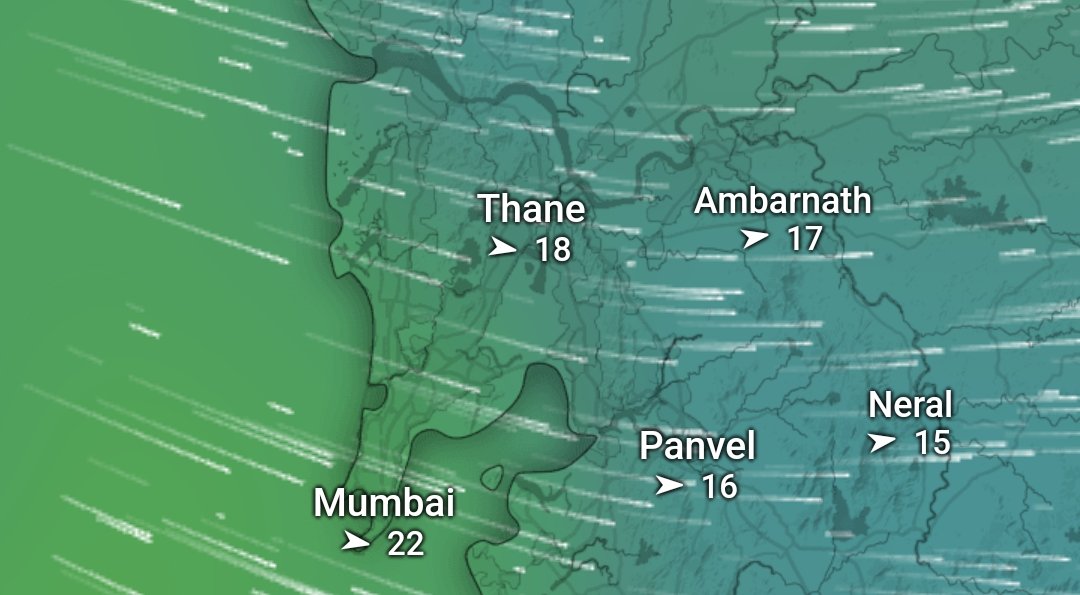 Healthy sea breezes & pleasant nights from tonight in Mumbai! Westerlies getting active on the coast after a heatwave, will cool down temperatures to 33°C with a healthy breeze in Mumbai and coastal suburbs from today. Head towards Marine Drive/beaches for healthy breeze! 🌅