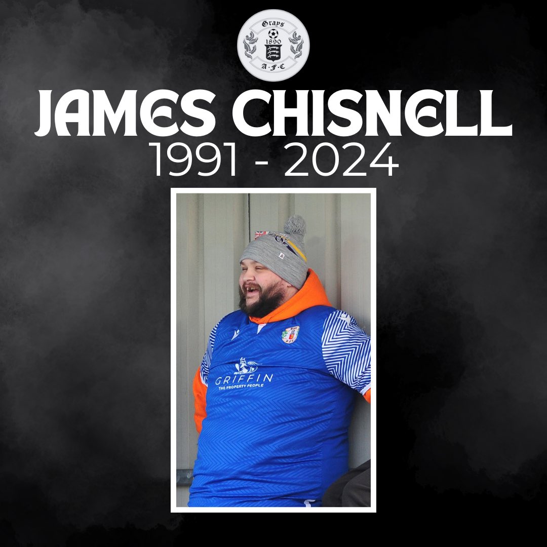 Today we say goodbye to one of our own, James Chisnell. Our thoughts are with all of James family and friends today. 💙 James funeral is at 3:30pm at Pitsea crematorium