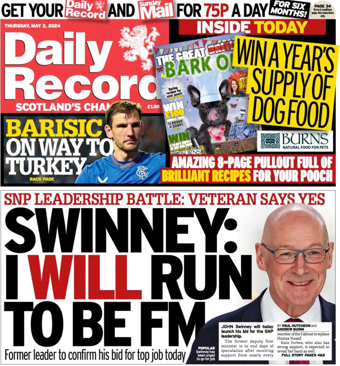 As expected, it looks like John Swinney, another continuity candidate, will reluctantly put himself forward for leader. In the end, it makes no difference who leads the SNP; its interests will always come before those of Scotland.
