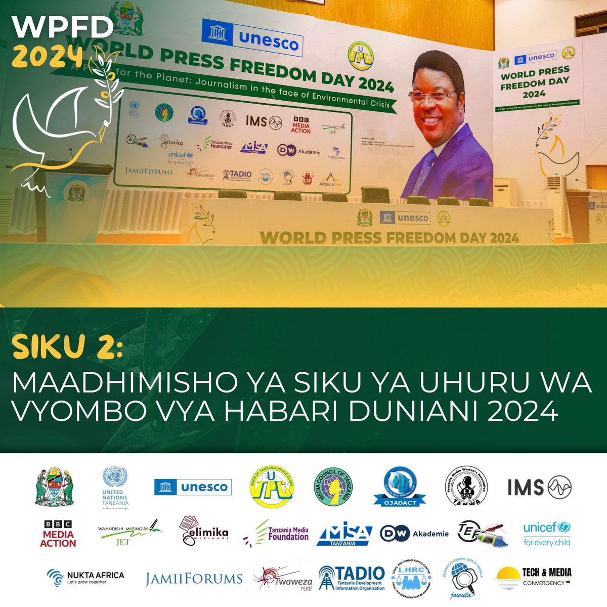 #WPFD2024: Maadhimisho ya Siku ya Uhuru wa Vyombo vya Habari Duniani 2024 yanaendelea Jijini #Dodoma katika Ukumbi wa Jakaya Kikwete Convention Centre, leo Mei 2, 2024. Ni siku ya pili ya maadhimisho hayo ambapo Kauli Mbiu ni Uandishi wa Habari na Changamoto za Mabadiliko ya…