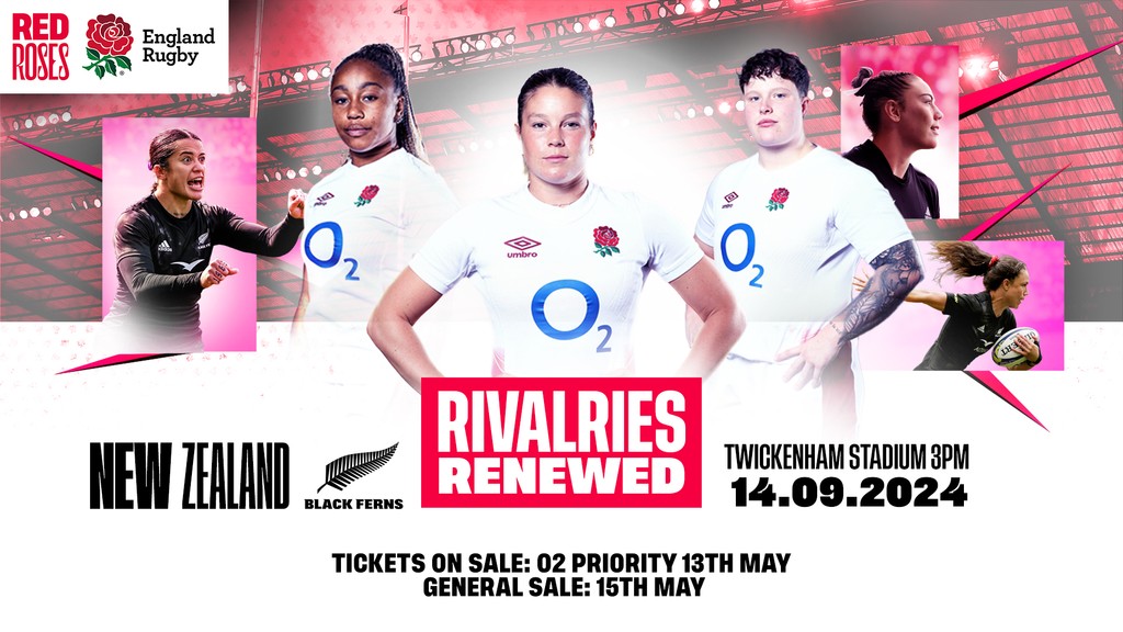 Rivalries renewed...but at HQ 🤩

The @RedRosesRugby will play New Zealand this Autumn in an exciting international fixture at home🌹

📅 Saturday 14 September

Hospitality on sale now 👉️ bit.ly/4a1uAjK