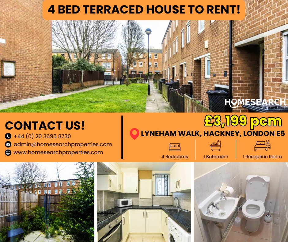 !!! 4 BED TERRACED HOUSE TO RENT !!!
📍LYNEHAM WALK, HACKNEY, LONDON E5

Property Info and Details:
🔗 homesearchproperties.com/property/4-bed…

Make an inquiry with Homesearch Properties today:
🔗 bit.ly/homesearch-pro…
🔗 homesearchproperties.com/lettings/
🔗 homesearchproperties.com/sales/

#LondonRentals