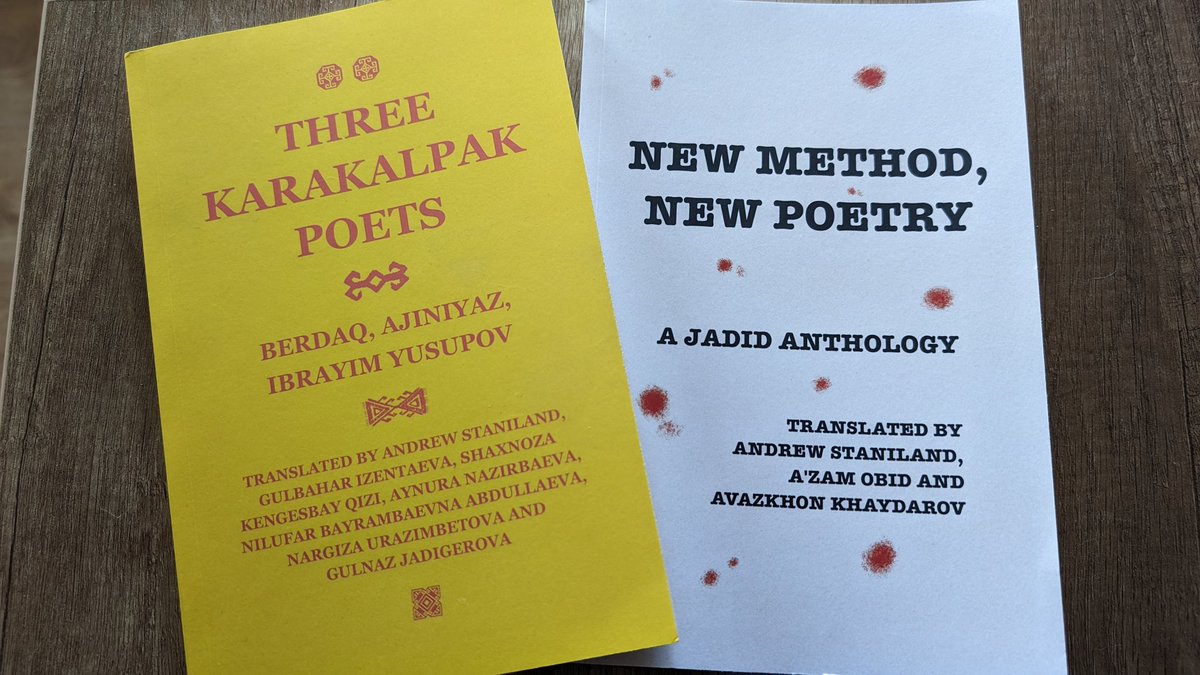 If you are interested in Karakalpak and Jadid poetry, I highly recommend you to order those books by @andrewspoet from Amazon. Rare English trasnlations of unique cultural periods and its heroes. Should be a must have for anyone, who are studying Central Asian culture.