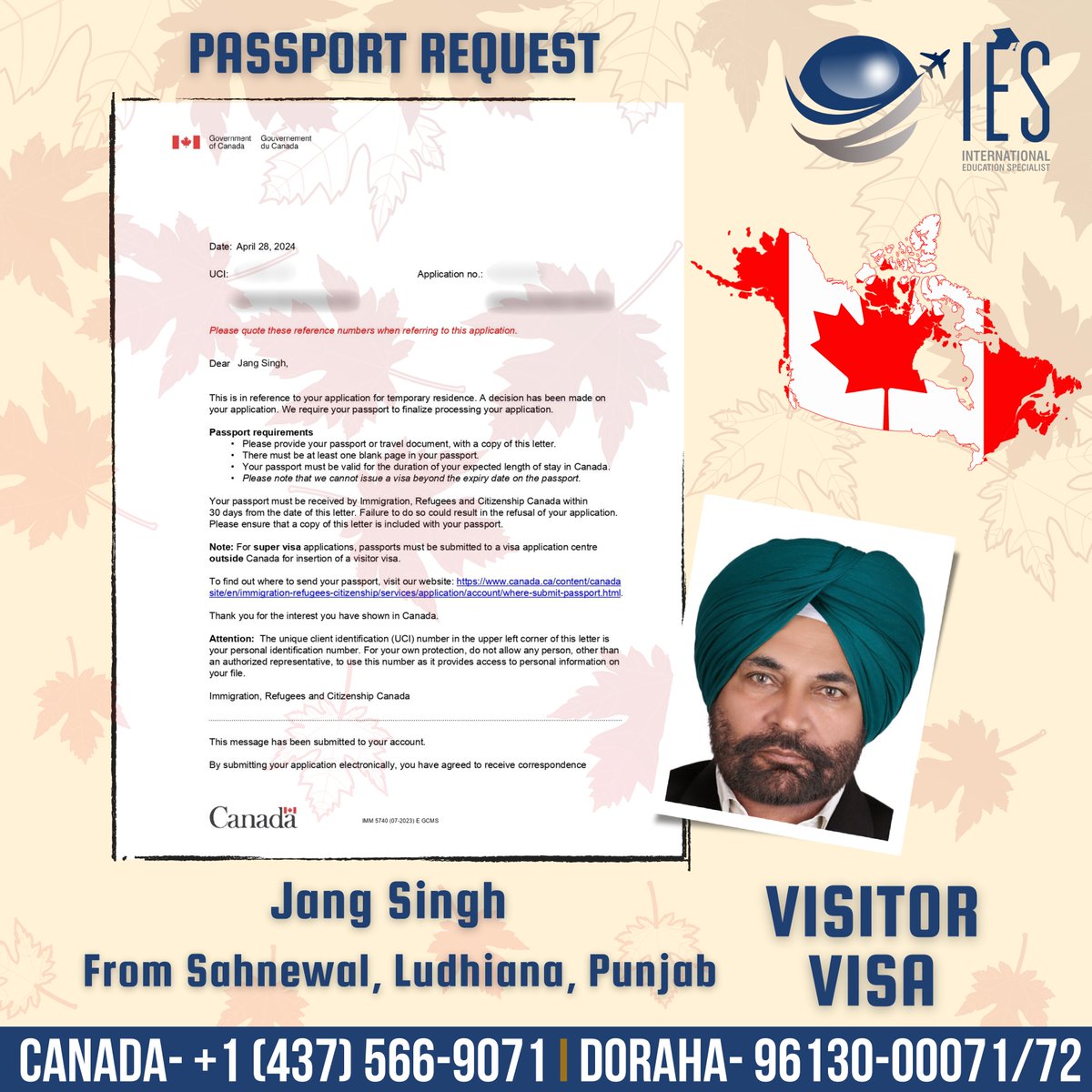 For those seeking a visitor visa, reach out to us for guidance throughout the application process.

#iesoverseas #canada #doraha #punjab #ludhiana #visaconsultants #visa #bestimmigrationservices #APPROVED #best #visitorvisa #TouristVisa #studyvisa