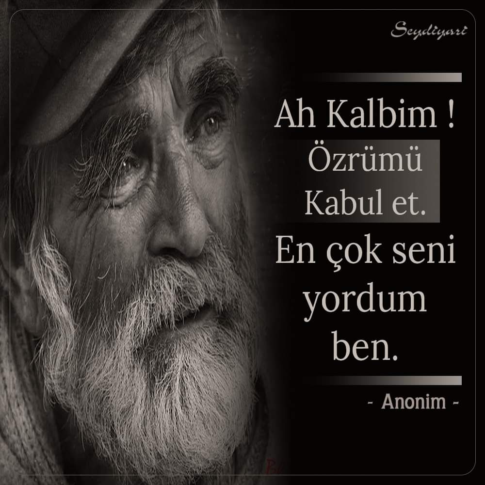 Ah Kalbim !
Özrümü kabul et.
En çok seni yordum ben.

- Anonim -
🌹🌹🌹

#AhKalbim #ÖzrümüKabulEt #EnÇokSeniYordumBen #Anonim #Seydiyari