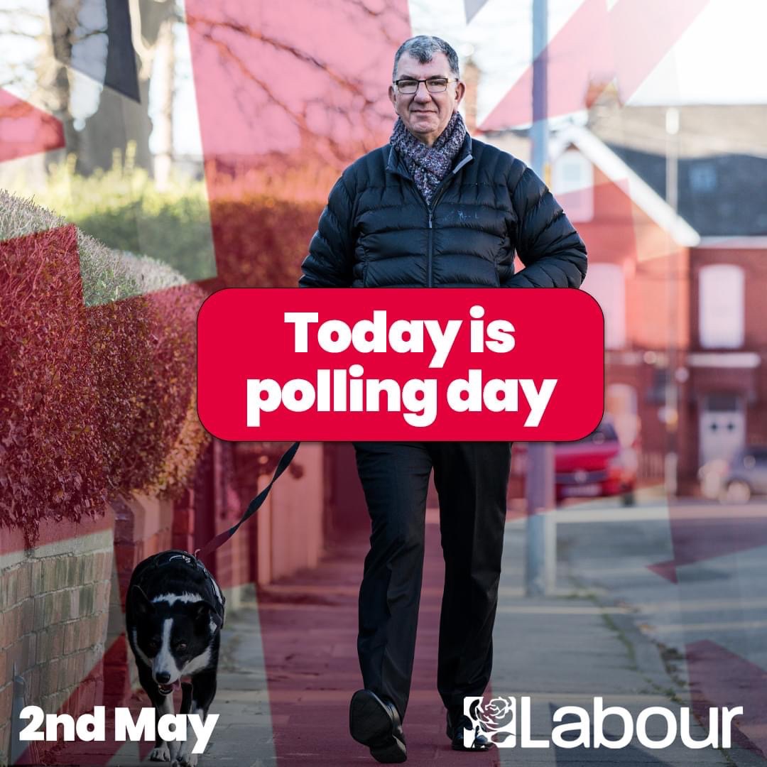 Today is the day. The polls are open from 7am-10pm today.🗳 Make sure to bring ID, vote Labour and vote for a Mayor you can trust.🌹 Thank you so much for all your support. Let’s make this one count.🤞