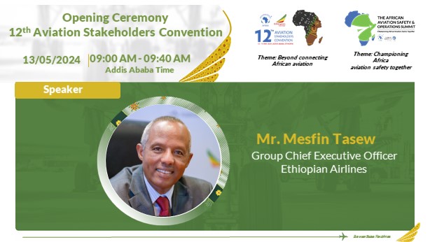 #MeetTheSpeaker Mr. Mesfin Tasew, @flyethiopian CEO host of the 12th Aviation Stakeholder Convention and the 1st African Aviation Safety Summit, as he delivers his keynote speech at the opening Ceremony of the #ASC2024.
To register shorturl.at/foyJ3 #BetterSkiesforAfrica