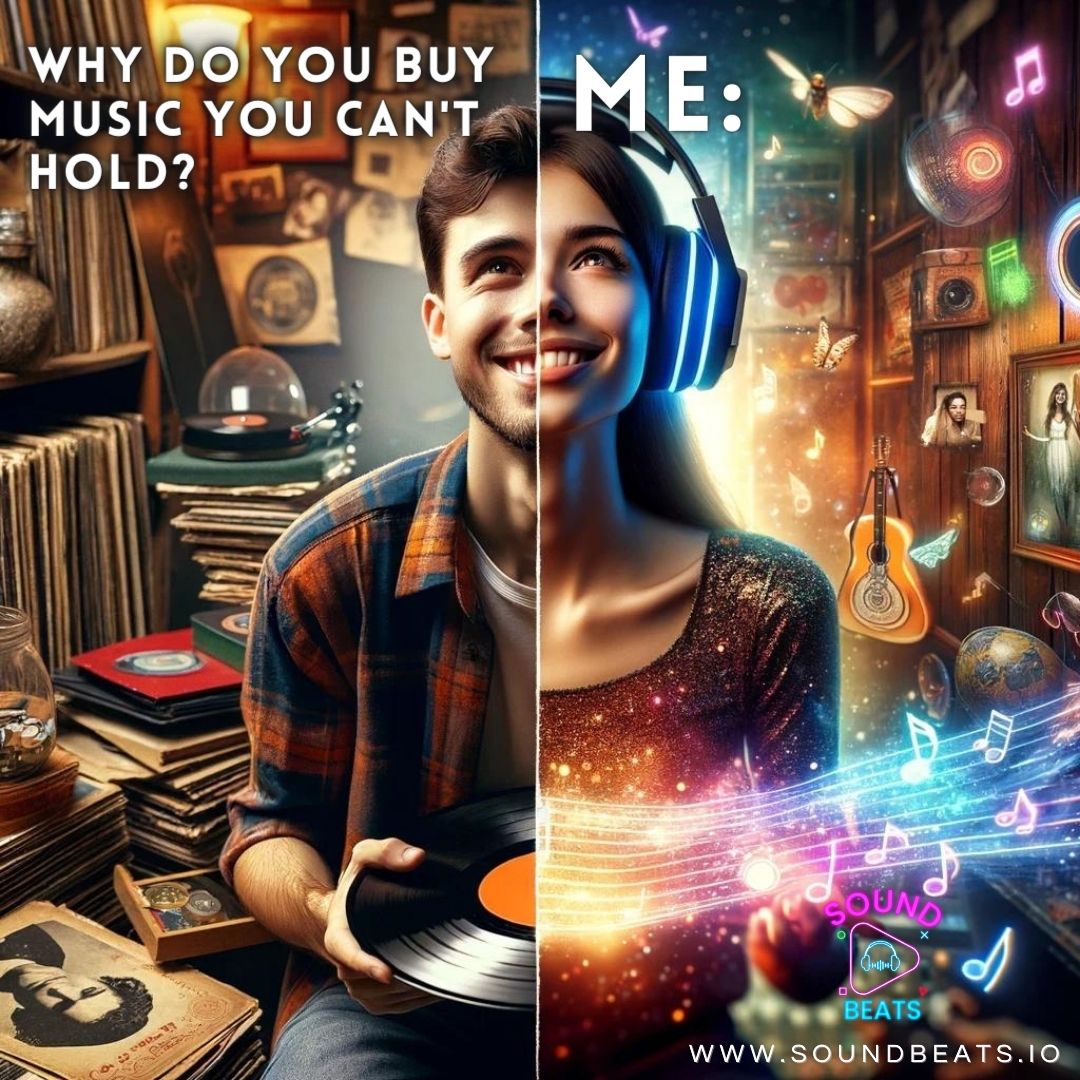 Friends: Why Do You Buy Music You Can't Hold?

Me:

#InnovateWithSoundbeats #MusicAndGaming #GamingNFTs #MetaverseGaming #TriviaTime #GamerLife #GameCollection #TimeFlies #NFT #soundbeats #cryptogaming #web3 #nfts #crypto #gaming #games