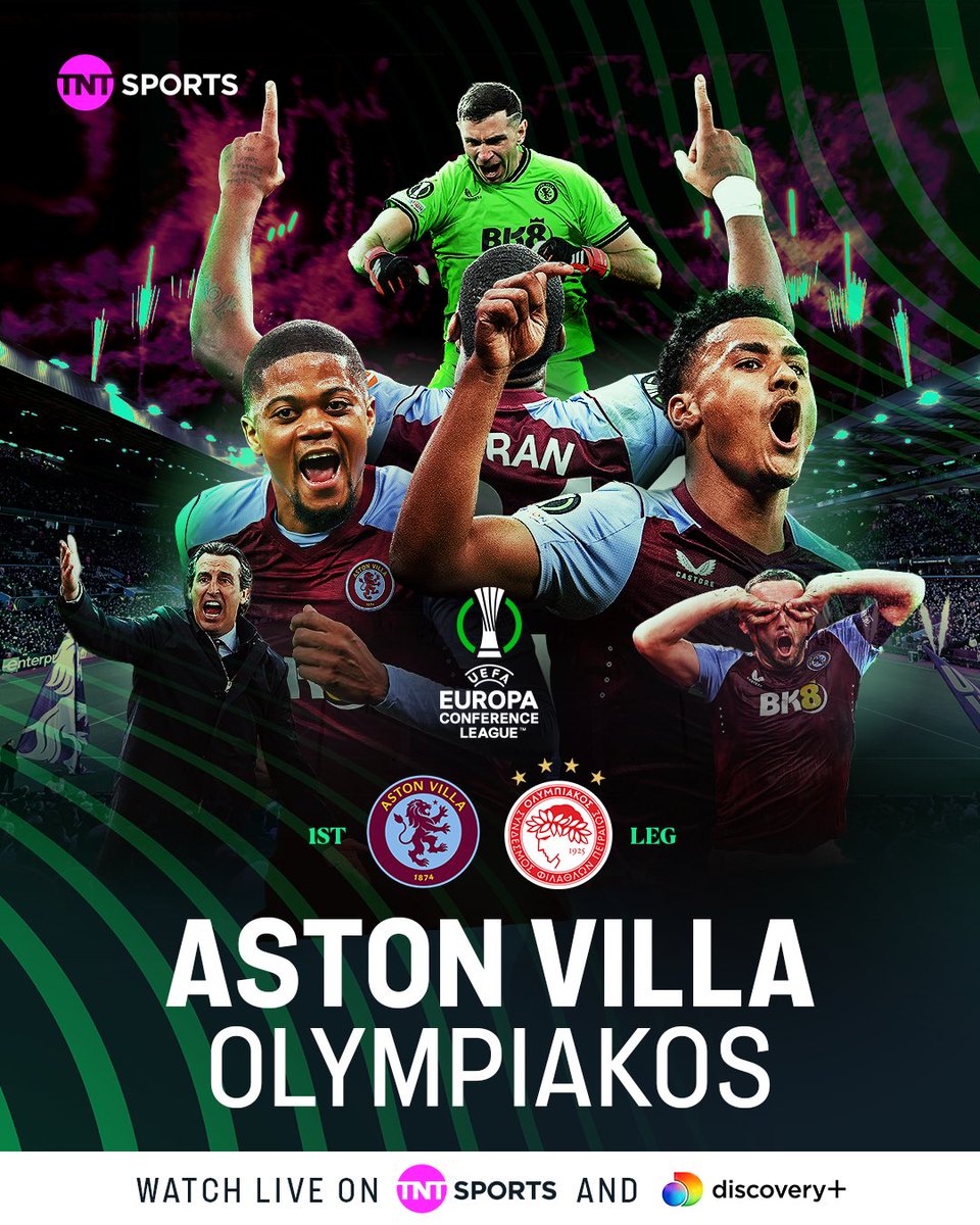 The last English team left in Europe 🏴󠁧󠁢󠁥󠁮󠁧󠁿

📺 Watch Aston Villa v Olympiakos on @tntsports & @discoveryplusUK