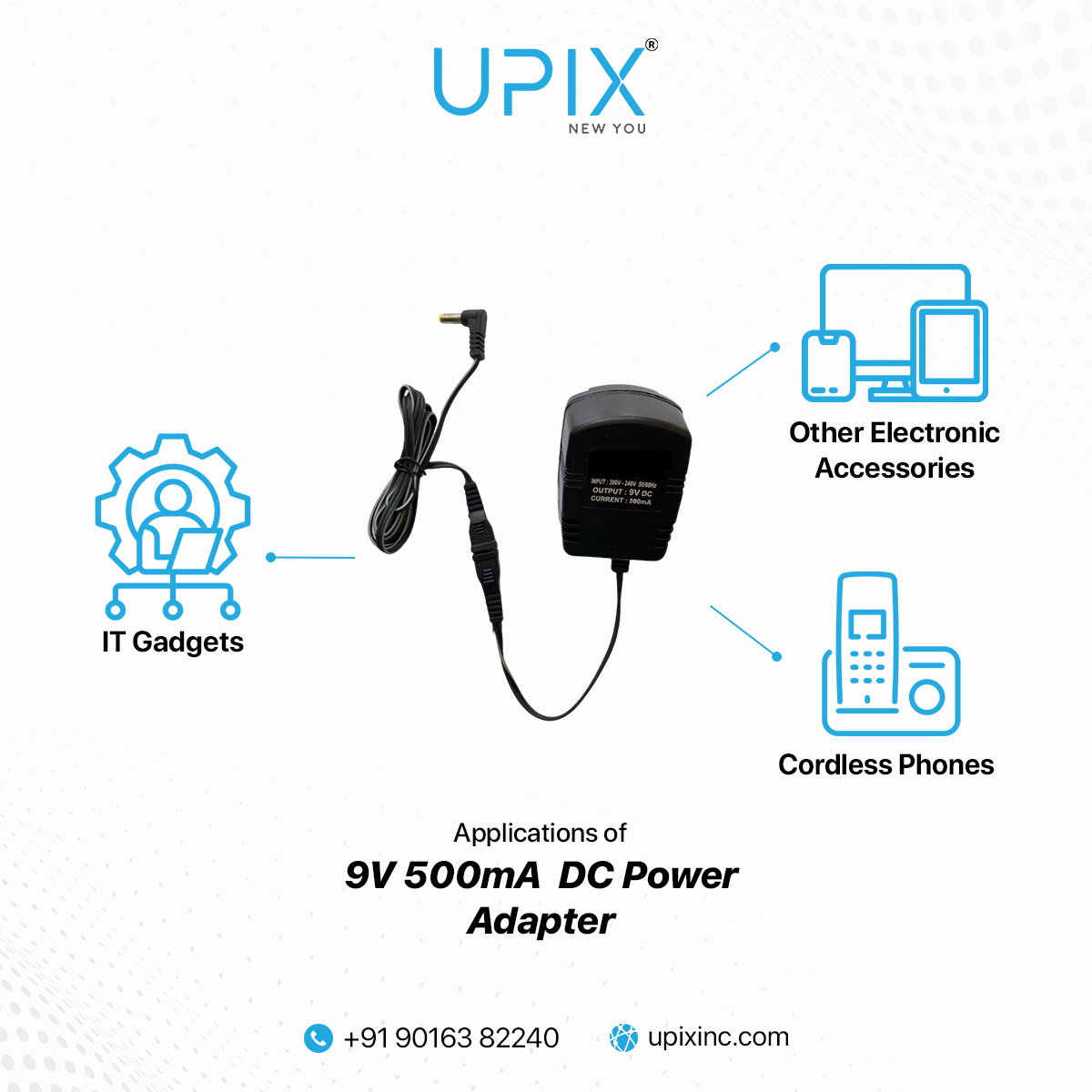 Reliability meets efficiency with our 9V 500mA DC Power Adapter from Upix®️. Trust in quality, trust in performance.
.
To know more, visit- upixinc.com or WhatsApp Now wa.me/919016382240
.
#upixinc #ContinuousPower #FastCharging #ReliableCharging #FastCharge