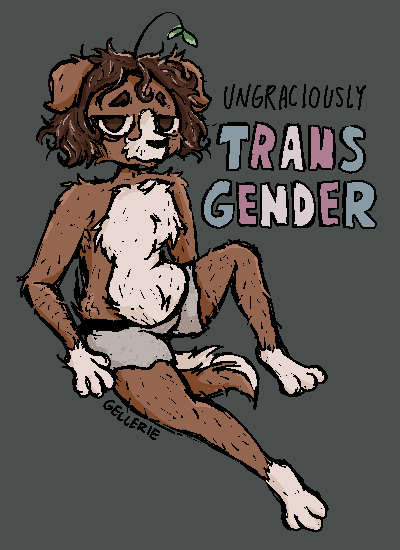 ungraciously trans (self-portrait) #ftm #furry