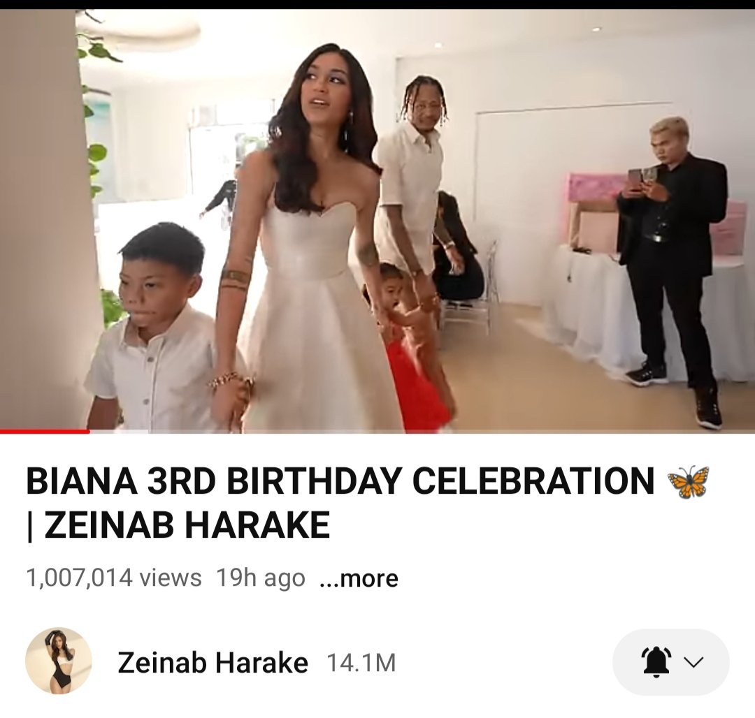 1M views in just 19hrs.😍 Biana turns 3🎉 @ZeinabHarake11 Youtube channel🤍 youtu.be/Ij6WHjxMvPo?si…