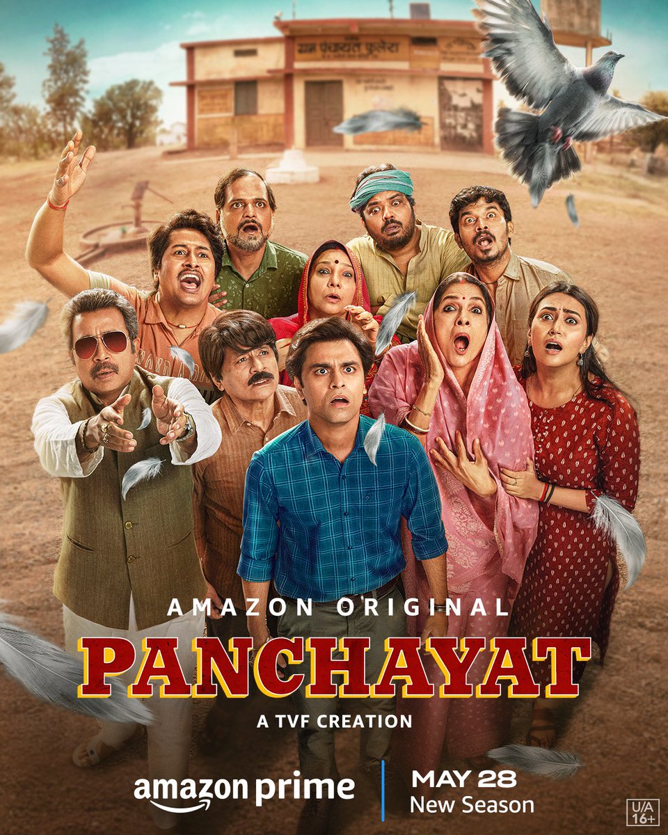 #PanchayatOnPrime S3, May 28. @ArunabhKumar @StephenPoppins #ChandanKumar @uncle_sherry @vijaykoshy @Farjigulzar #RaghubirYadav @Neenagupta001 #OTTRelease #PanchayatSeason3