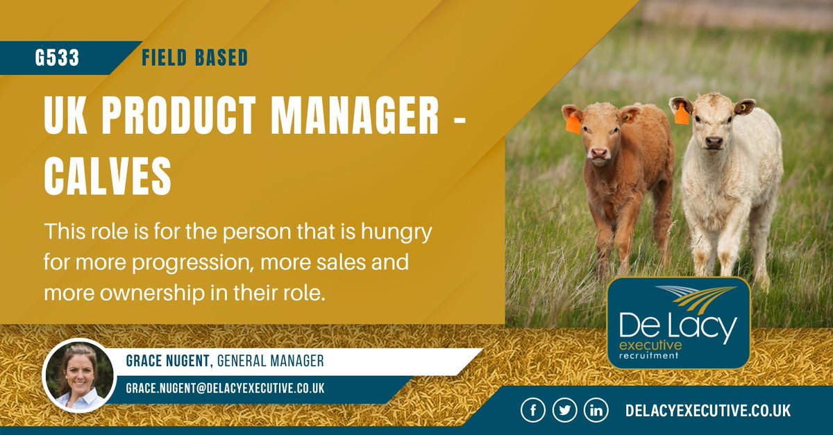 Covering the UK – you will be solely responsible for the promotion & sales of this ground breaking product in the calf industry.

You will be amongst colleagues who can support you in growing your #sales.

Experience in #dairy & beef? Apply today: delacyexecutive.co.uk/jobs/g533-uk-p…

#UKJobs