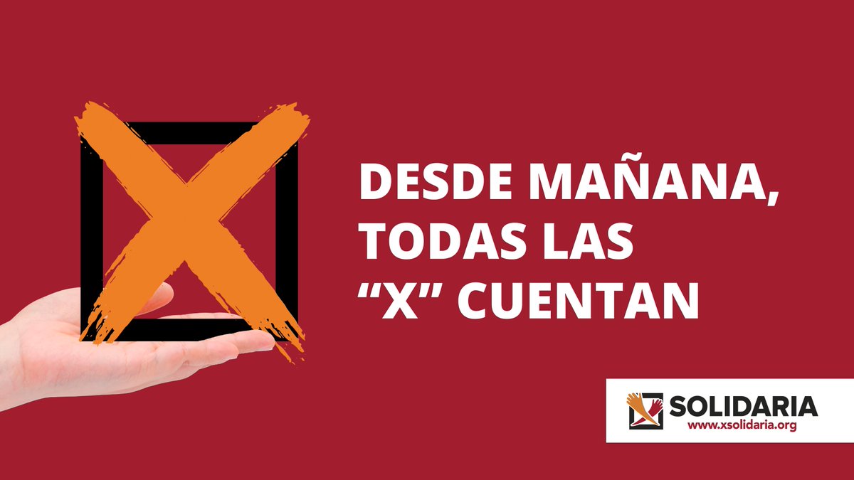 Y no hablamos de la 'X' de Elon Musk, sino de la @XSolidaria Mañana inicia la campaña para movilizar a todo el país a marcar la casilla 106 de Fines Sociales en la declaración de la #Renta2023. Porque cuantas más personas marquemos, más ayudamos a quienes más lo necesitan.