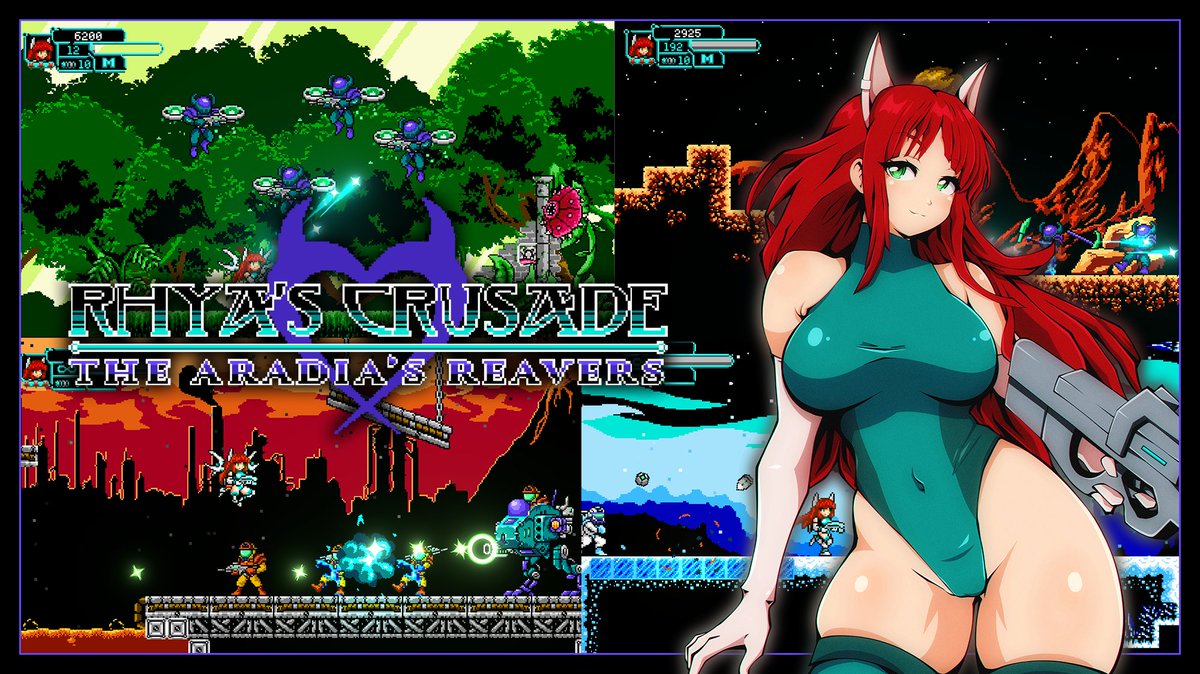 Right now all my time and effort is dedicated to finishing Rhya's Crusade as soon as possible!

In the coming days I will continue to show you more previews and teasers. 

Since this is the final stretch towards the end of development I want to share the new official keyart 1/2