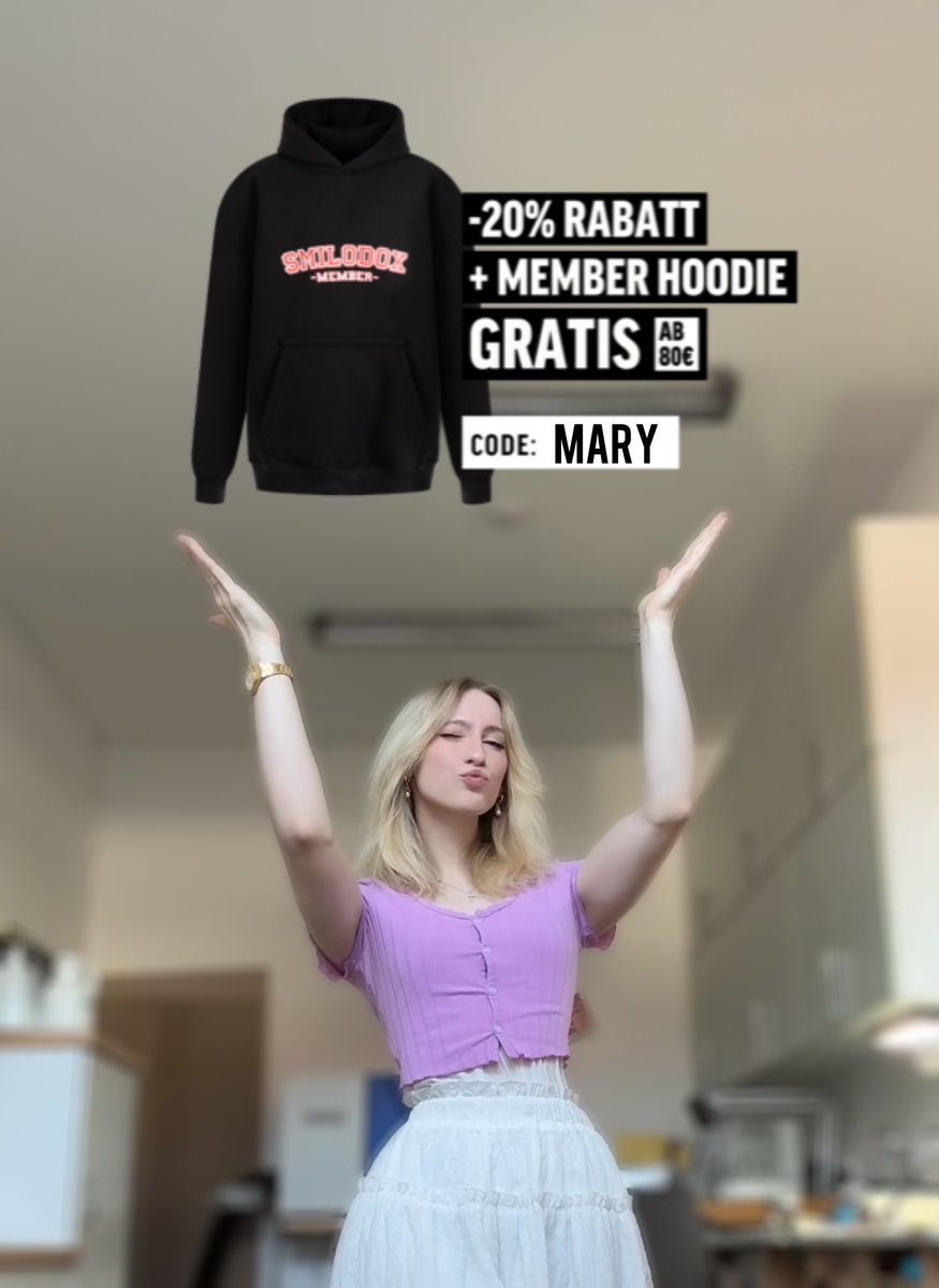 So my friend, 2 von euch können glückliche Gewinner eines Smilodox Member Hoodie sein. 🥰

Alles was ihr dafür tun müsst ist
Liken+ retweeten 
Und mir natürlich Folgen 

Fall‘s ihr sowieso nochmal neue Klamotten brauch, dann kriegt ihr diesen auch gratis ab einen MBW von 80€
