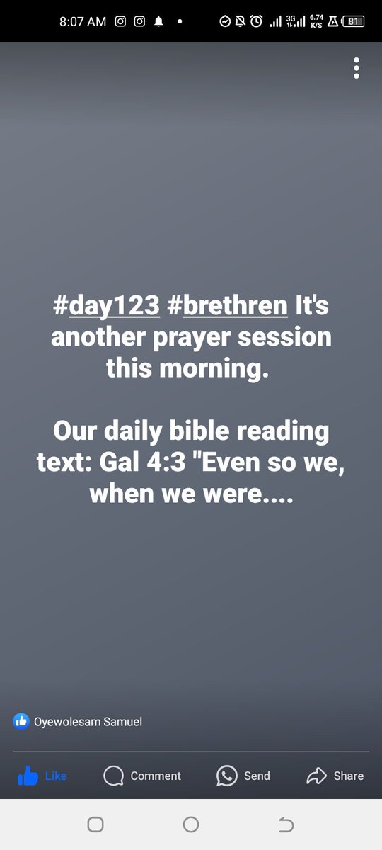 SIGNS OF FINANCIAL ENSLAVEMENT 

#day123 #newday #thursdaymorning #Galatians4 #verseoftheday #slavery #promises #God #Lord #bondage #finance #FinancialFreedom #fbreels #Like #7amFirePrayers #RCCG #oyewolesam28 #samueloyewole #samueloyewoleglobal #MFM #MFMWorldWide