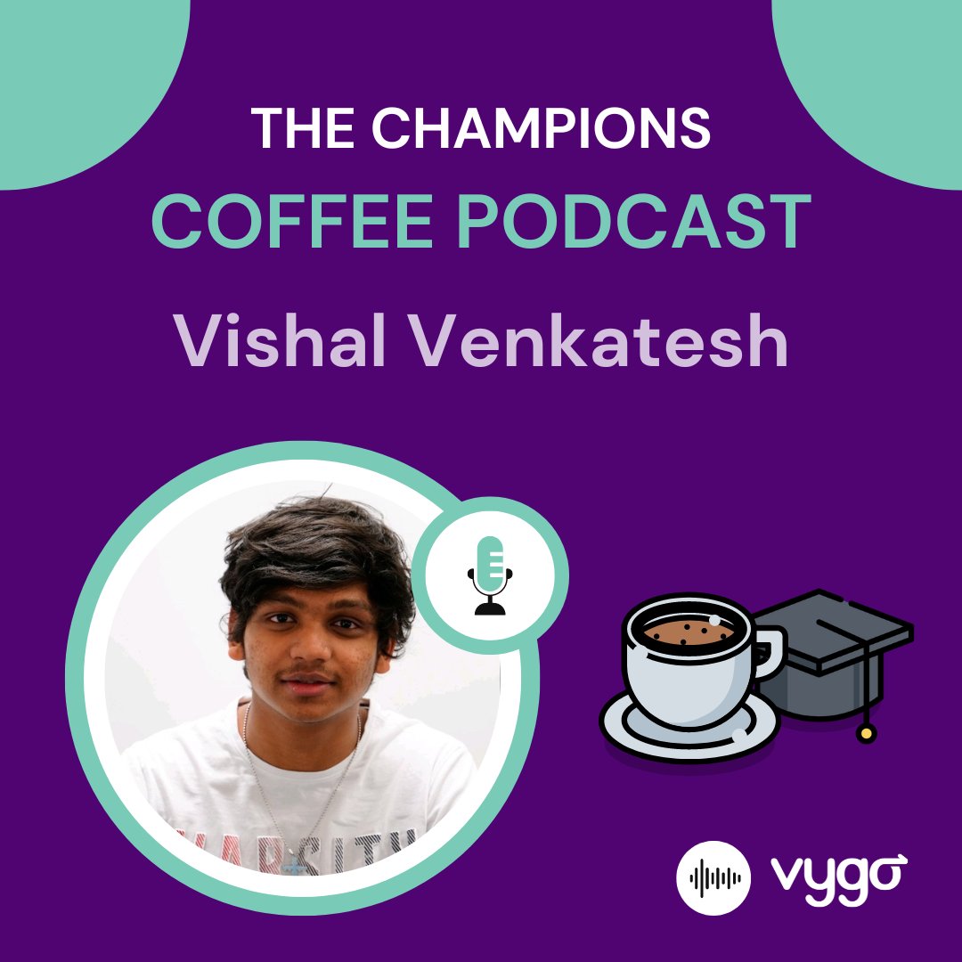 In this episode of the student edition of the Champions Coffee Podcast, Chris Baker-Brown sits down with Vishal Venkatesh from Coventry University London. 

Tune in for this episode on Spotify - spoti.fi/4dkRANE

#vygo #edtech #podcast #studentsupport