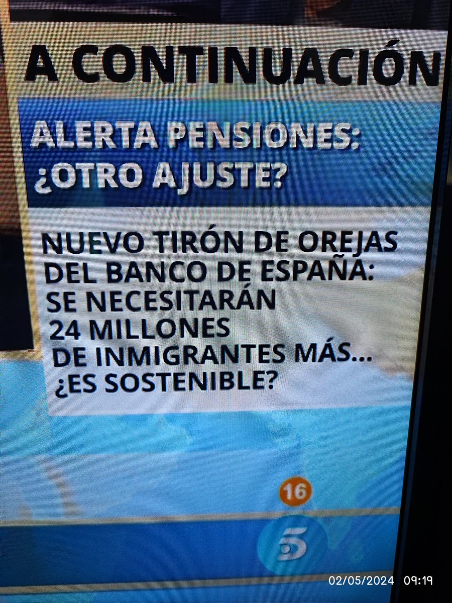 España necesita 24 millones de inmigrantes.
Yo creo que necesitamos más!