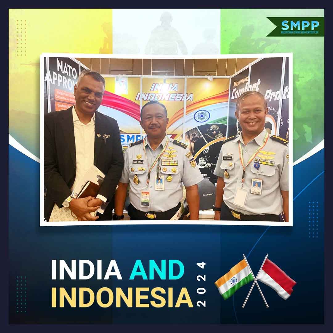 SMPPDEFENSE's tweet image. Team SMPP shines at the India-Indonesia defense exhibition! Delegates applaud our cutting-edge lightweight ballistic product. 💪 
@IndianEmbJkt
 @ #DefenseInnovation #SMPP #Indonesiadefence