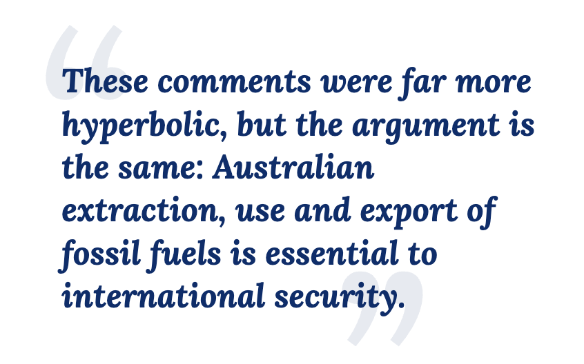 As government and industry keep trying to justify increased fossil fuel production in the name of 'national security', *actual* security experts have been telling us climate change is our biggest security risk for years. #auspol #climate @EmmaShortis australiainstitute.org.au/post/who-cares…