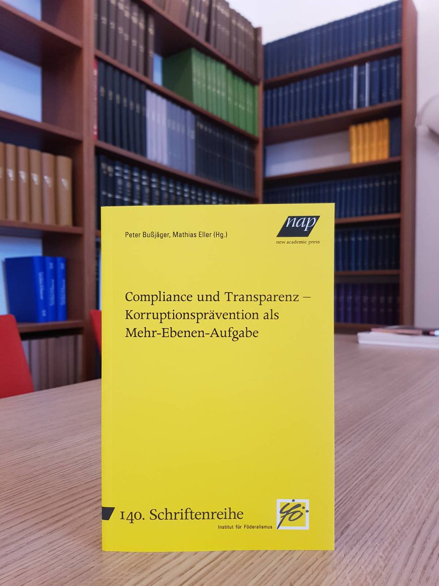 Die neuste Publikation des #IFOE1975 beschäftigt sich mit 'Compliance und Transparenz'. Die Beiträge der Autor*innen zeigen wie wichtig Korruptionsprävention in einem Mehr-Ebnen-System ist. Lest mal rein!
#Föderalismus #Dezentralisierung