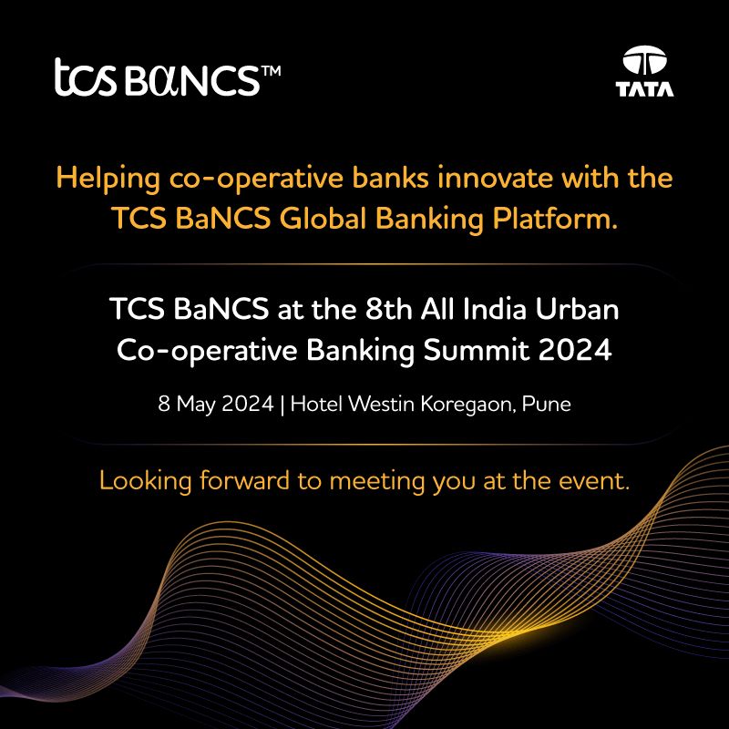 TCS BaNCS Global Banking Platform enables customer-centric #innovation with an #API first platform & ecosystem enablers. Meet out team at the 𝐀𝐥𝐥 𝐈𝐧𝐝𝐢𝐚 𝐔𝐫𝐛𝐚𝐧 𝐂𝐨-𝐨𝐩𝐞𝐫𝐚𝐭𝐢𝐯𝐞 𝐁𝐚𝐧𝐤𝐢𝐧𝐠 𝐒𝐮𝐦𝐦𝐢𝐭 & 𝐀𝐰𝐚𝐫𝐝𝐬 2024 to know more. lnkd.in/gsKTRvcD