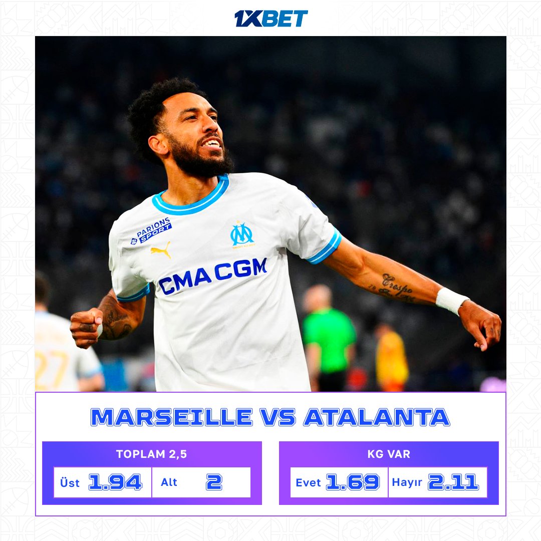 🇫🇷 Marsilya Atalanta ile karşılaşıyor. 🇮🇹 🤔 Bu maç nasıl sonuçlanacak? T üst mü yoksa T alt mı bekliyoruz? Tahmininizi yapın. 🔜🔜🔜 tapxlink.com/UEL_tw