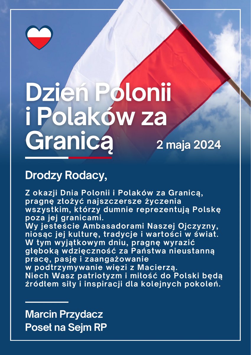 Dziś Dzień Polonii i Polaków za granicą. 🇵🇱🇵🇱🇵🇱