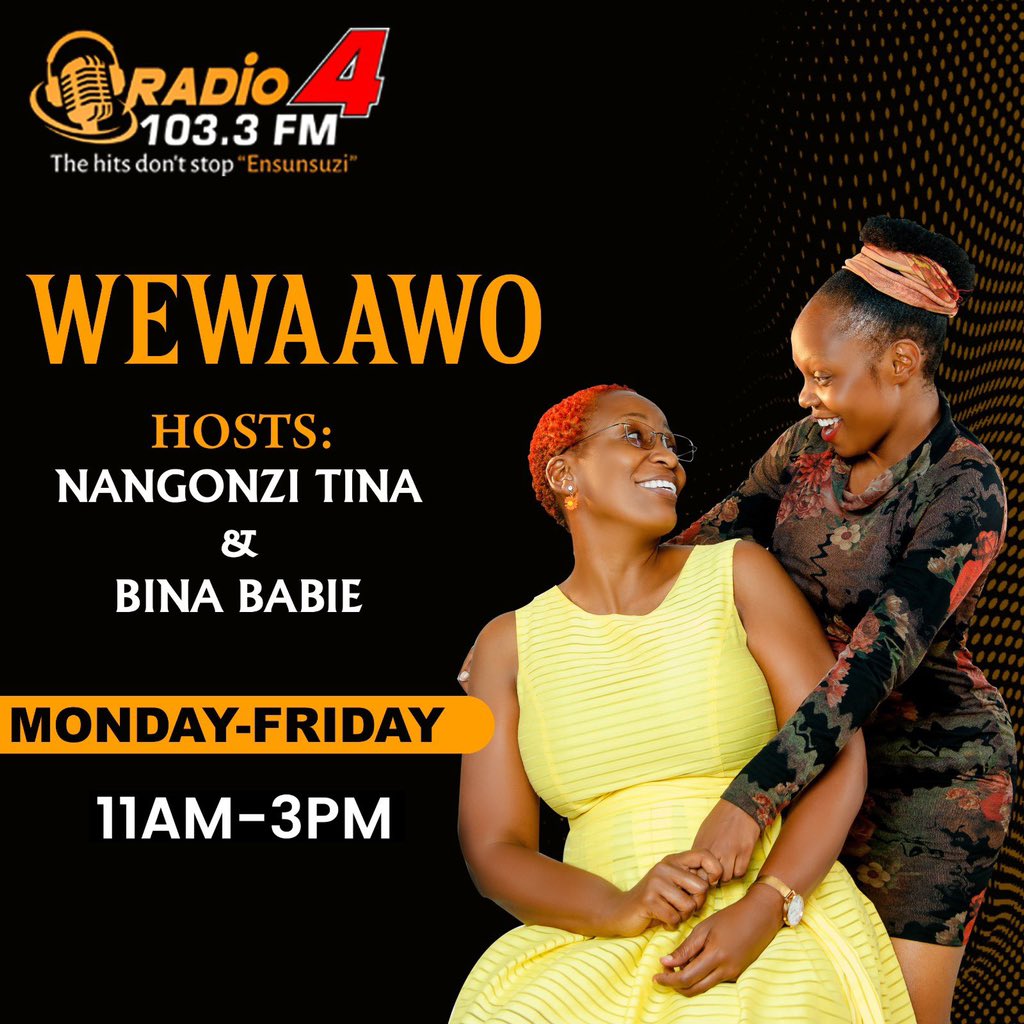 It's a throwback Thursday and the crew is ready for you 🔥 Join @binababie30 and @NangonziChrisTi on 103.3 from 11 AM to 3 PM. #Wewaawo || #Radio4UG