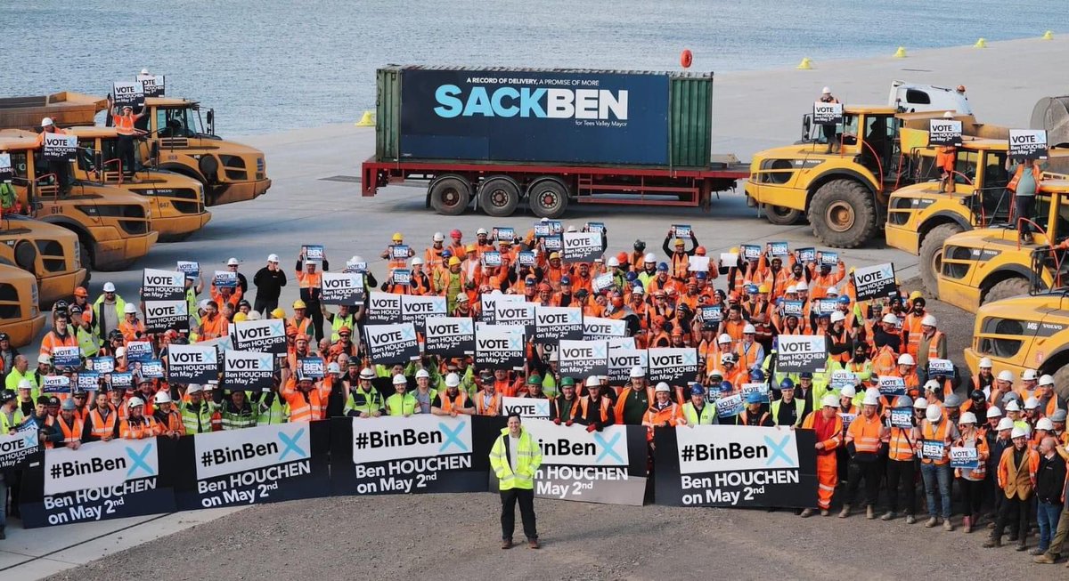 The airport is a mess. Teesworks is a mess. Our rivers and beaches are a mess. Highest child poverty, drug deaths and crime rates. Our towns are a mess. Transport is a mess. 

As Boro owner Steve Gibson said, Houchen has given away our children's future.

Vote today 

#BinBen