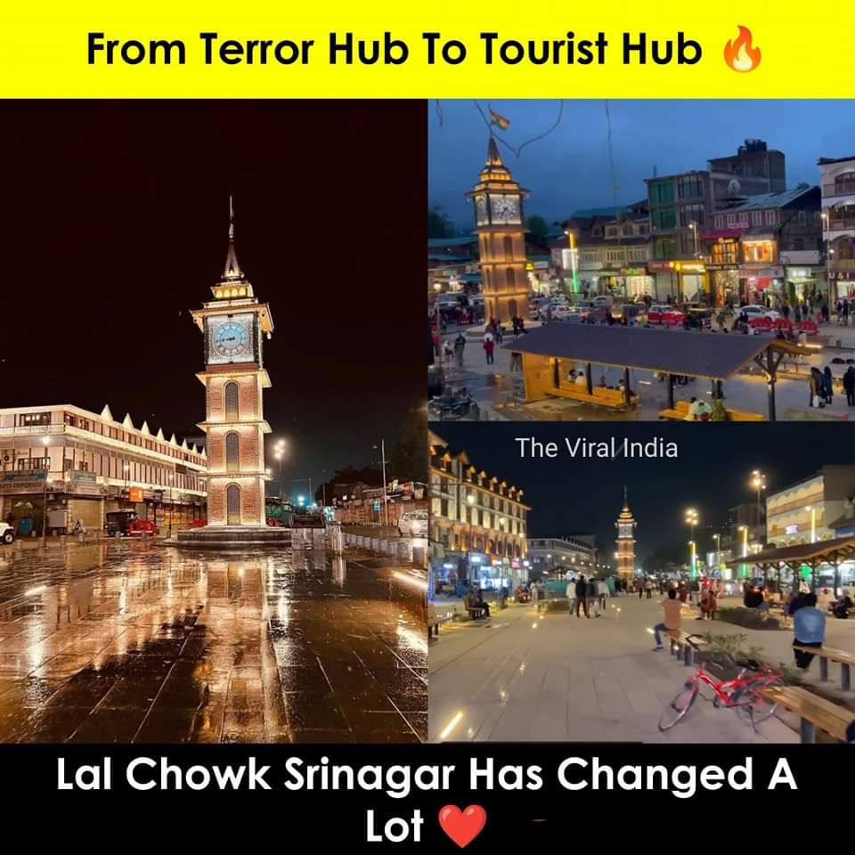 Transforming Lal Chowk from a symbol of unrest to a beacon of progress, under Modi's leadership. Your vote for a terrorism-free India, for progress and development, counts now more than ever. Choose wisely, Choose @BJP4India 
#VoteforModi