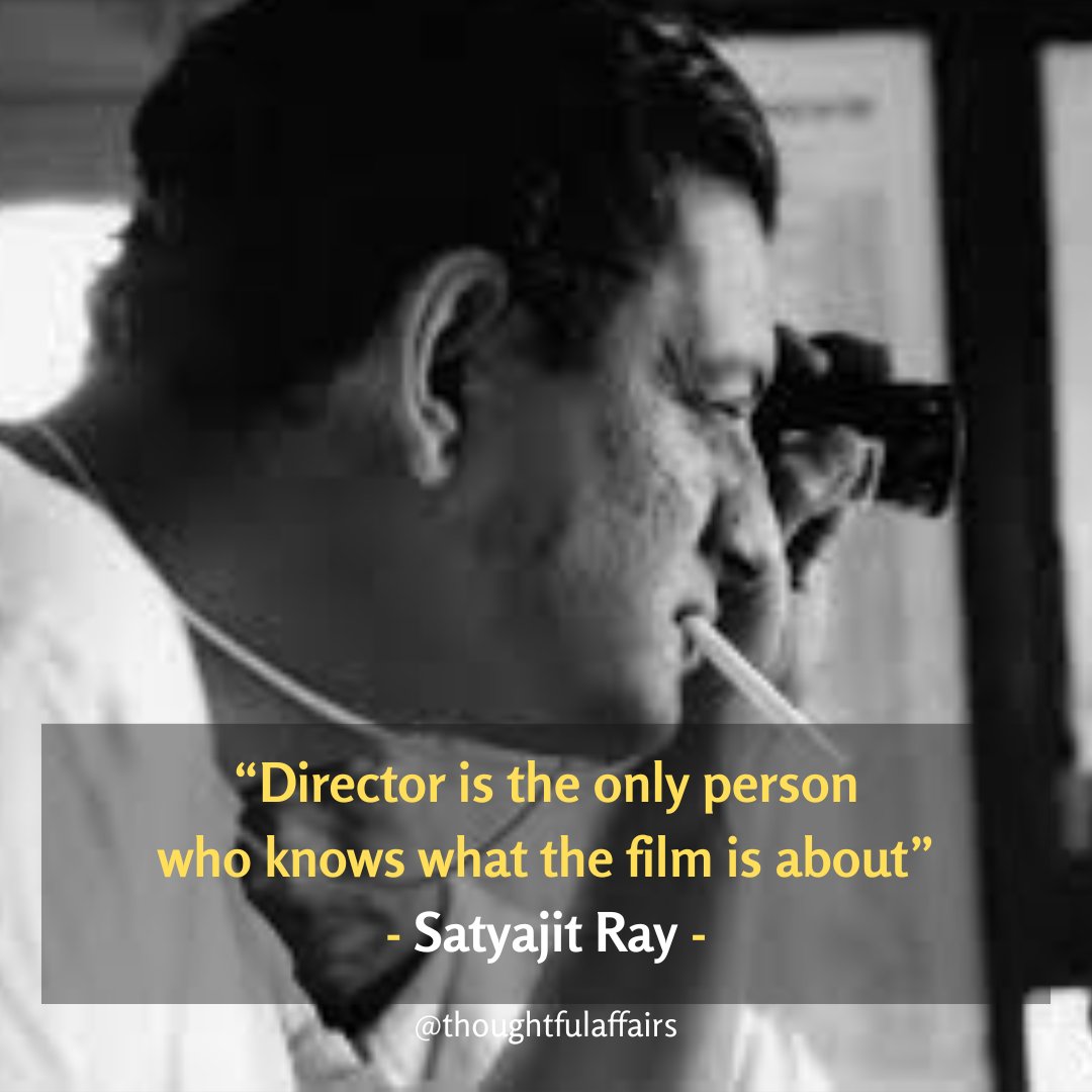 Satyajit Ray, one of the greatest and internationally renowned filmmakers of the Indian film industry, was born on 2 May 1921.   

#thoughtfulaffairs #satyajitray #filmmaker #director #author #screenwriter #indianfilmdirector