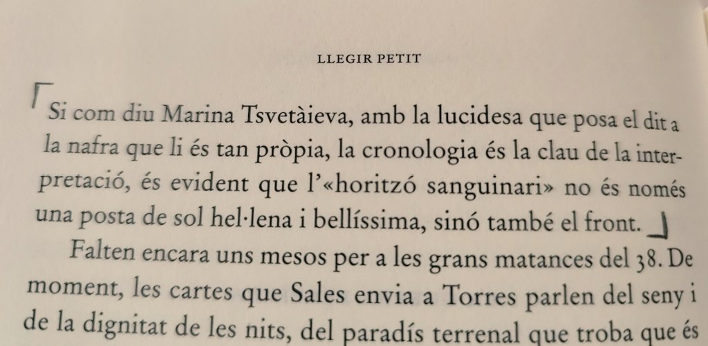 Una de tantes interessants com trobem a 'Llegir petit', de Blanca Llum Vidal (i volum amb un dels textos introductoris -'Lectures absents'- més espaterrants que recordo).