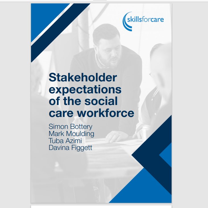 Really pleased to have worked with@skillsforcare on this report about what people want from a future #socialcare workforce. Lots of agreement but also some tension, particularly around careworker registration. It feels resolvable, though. skillsforcare.org.uk/resources/docu…