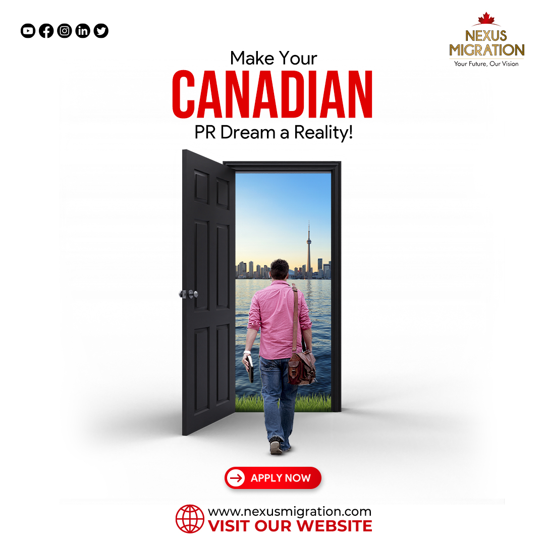 Unlock your path to Canada PR. Take the first step today!
Make Canada your new home! Talk to our experts NOW!

#nexusmigration
#canada #candaprvisa #permanentresidency
#CanadaPR #ExpressEntry #PNP #FamilySponsorship #StudyPermit  #ApplyNow #DreamToReality