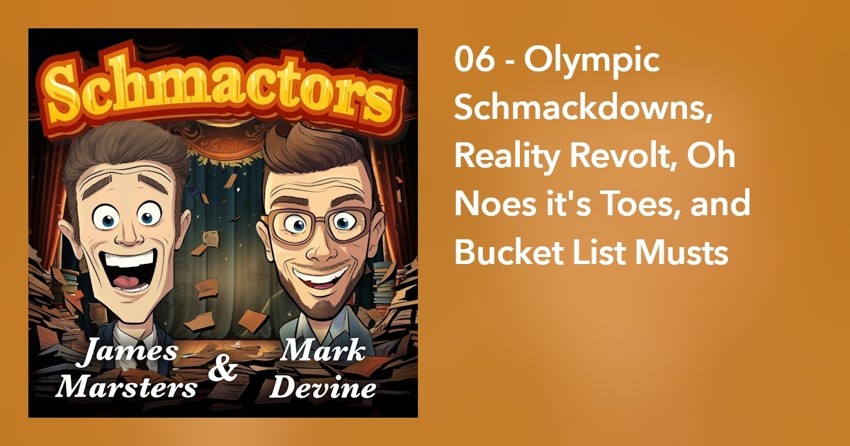 ICYMI Tune in to the latest episode of #Schmactors with @JamesMarstersOf & @MarkDevineOF '06 - Olympic Schmackdowns, Reality Revolt, Oh Noes it's Toes, and Bucket List Musts' out now on your podcast platform of choice!! schmactors.com/06-olympic-sch… #JamesMarsters #MarkDevine @jpdef