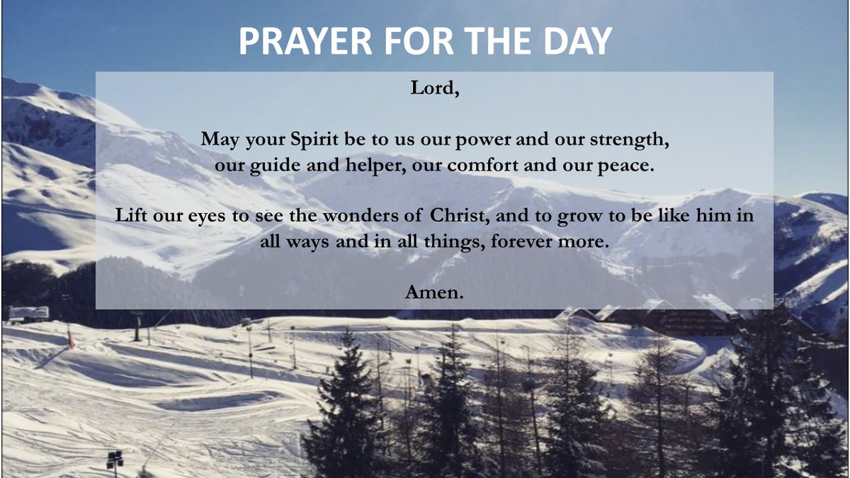 Please see our 'Prayer for the Day'.