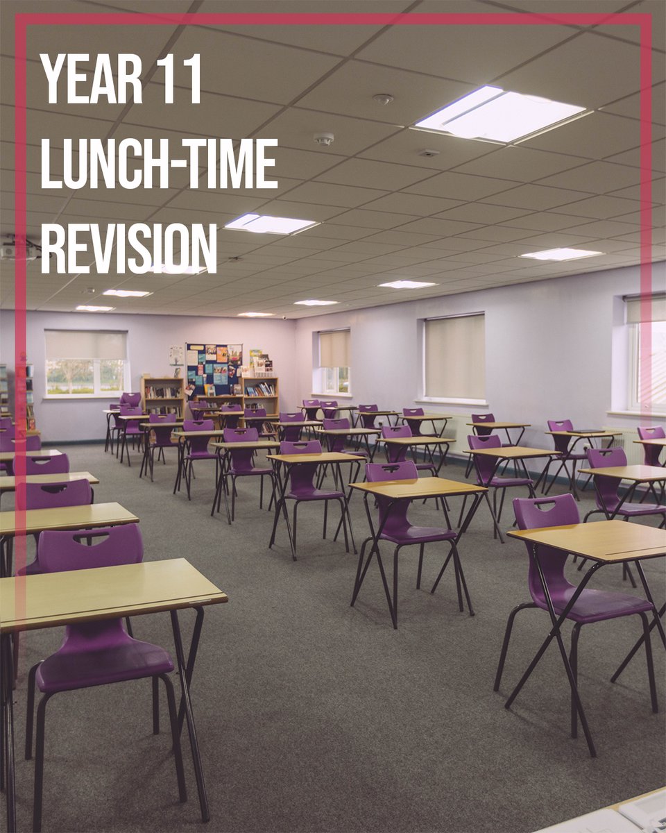 Our Sixth Form are opening up S4 to Yr 11's during lunch times Mon-Thu for a directed revision time. This is a great opportunity for a quiet space to revise away from the bustle of the main school, but also a chance to see what your directed time in Sixth Form would look like.