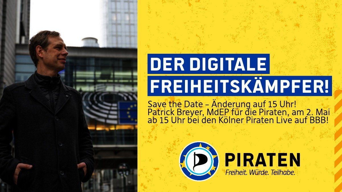 🏴‍☠️Heute um 15 Uhr bin ich zu Gast im Livestream der @PiratenKoeln. Wir disktutieren über den den Umgang mit euren #Gesundheitsdaten, die EU-Barzahlungsobergrenze, die #Chatkontrolle u.v.m.
Link zum Videoraum:  bbb.piratensommer.de/b/ren-muo-azf-…
Link zum Stream: piraten.space/w/4i9MU1d4RuRA…