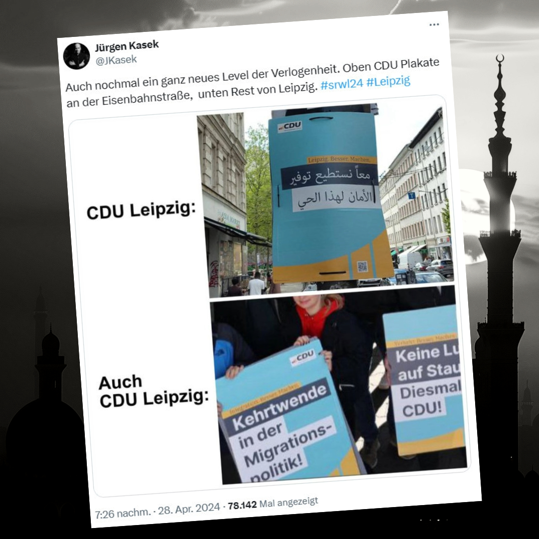 Wahlplakate auf Arabisch und Empörung über Kalifatsforderungen - für die CDU ist das kein Widerspruch... kraut-zone.de/die-cdu-und-ih…