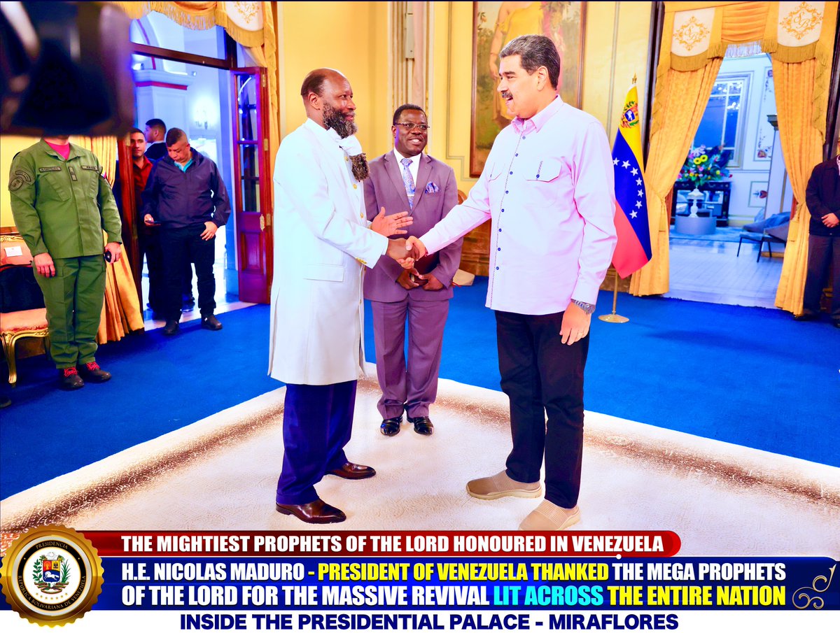H.E. President Maduro of Venezuela Honorably receives The Forerunners of The MESSIAH 👇