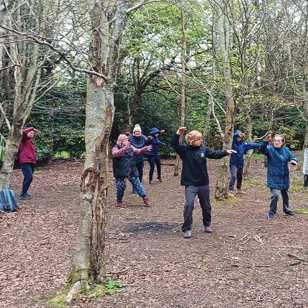 Can you guess the animal form we were doing in Tai Chi at Criagmillar Castle Park. Channeling patience and watchfulness and striking at speed!