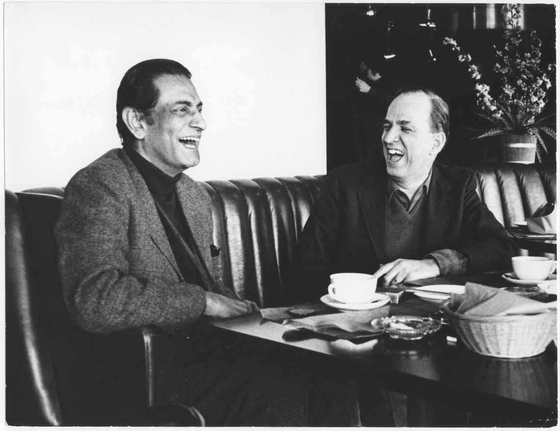 Satyajit Ray and Ingmar Bergman photographed by Lars-Olof Löthwall.