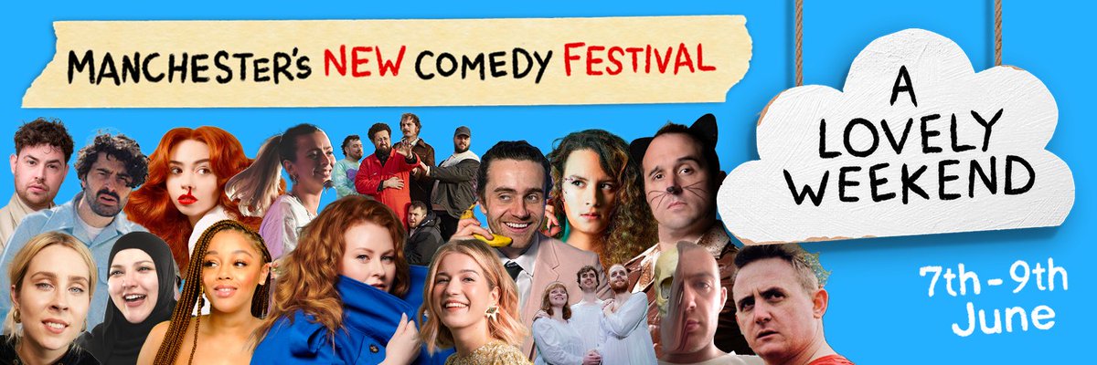 🎉 MANCHESTER'S NEW COMEDY FESTIVAL 🎉 We're delighted to announce that we'll be taking over @FSCMCR from 7th-9th June for our new comedy festival A LOVELY WEEKEND featuring some of the best work in progress shows from our favourite comedians! seetickets.com/tour/a-lovely-…