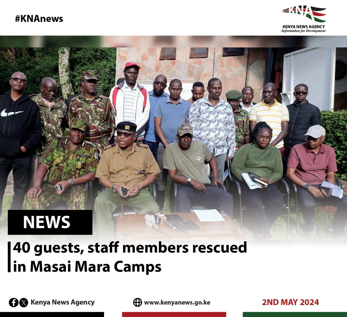 40 guests, staff members rescued in Masai Mara Camps. tinyurl.com/397sf8ud @SpokespersonGoK